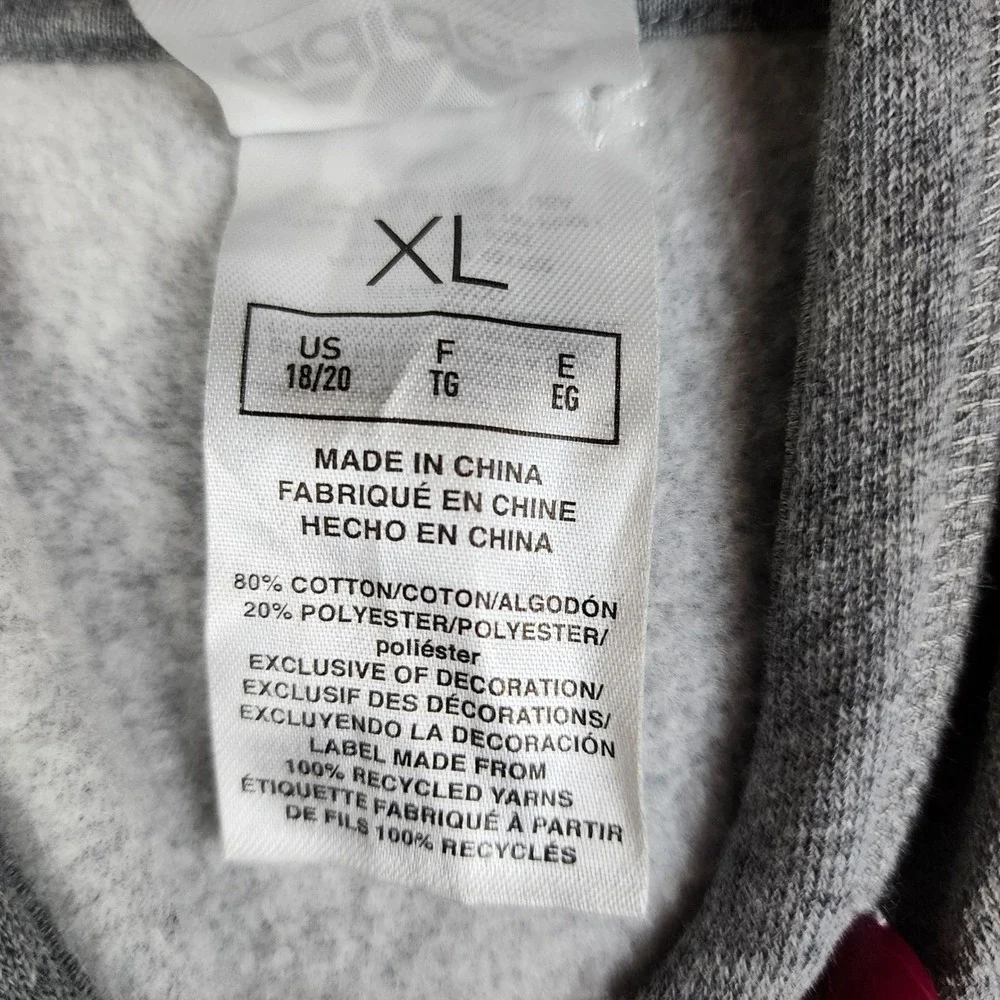 Adidas Hoodie Men‎ 18/20 Gray Gradient Logo Stripe Loose Fit AA7483 SHA279